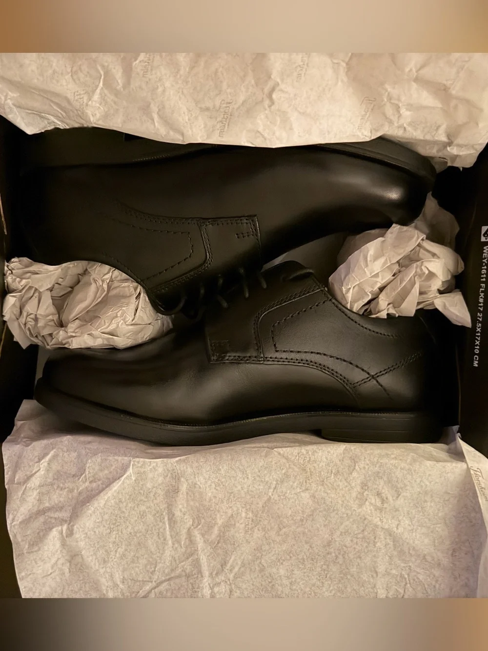 NEW Florsheim Black Boys' Lace-Up Dress Shoes